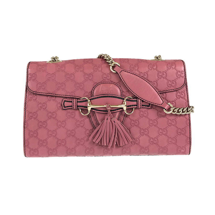 GUCCI Shima Emily Chain one belt tassel fringe Shoulder Bag