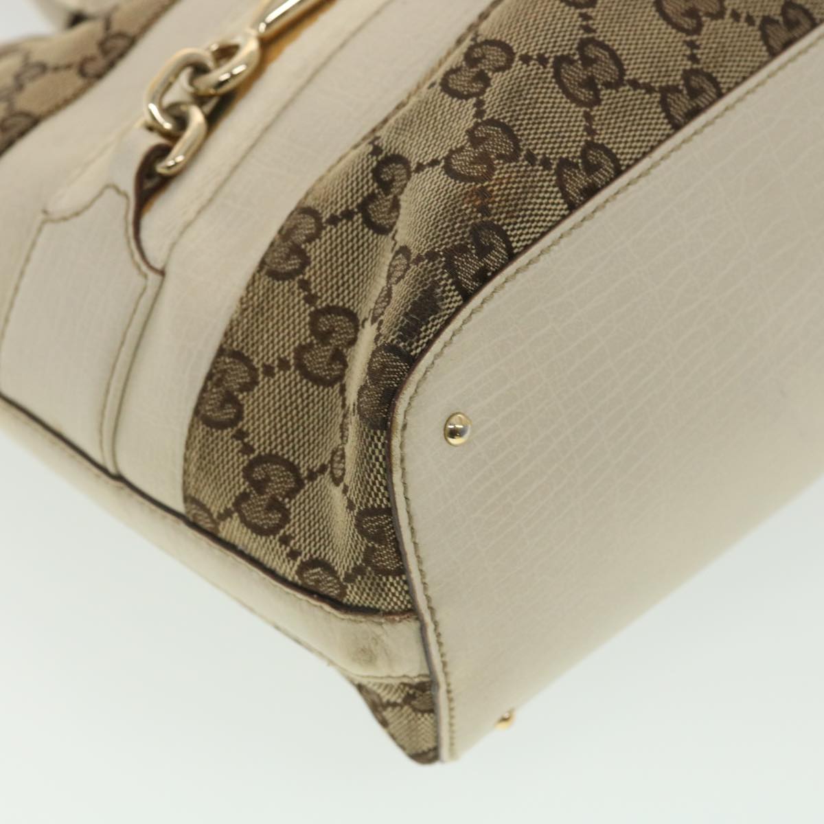 GUCCI GG Canvas Sherry Line Shoulder Bag Beige 137385 th3490