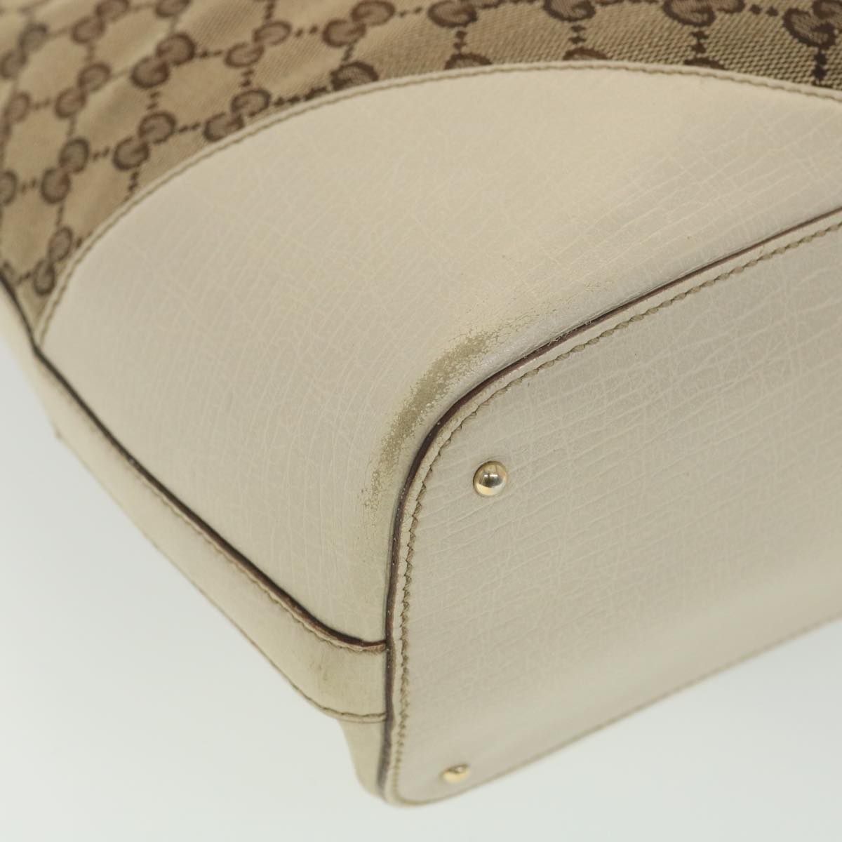 GUCCI GG Canvas Sherry Line Shoulder Bag Beige 137385 th3490