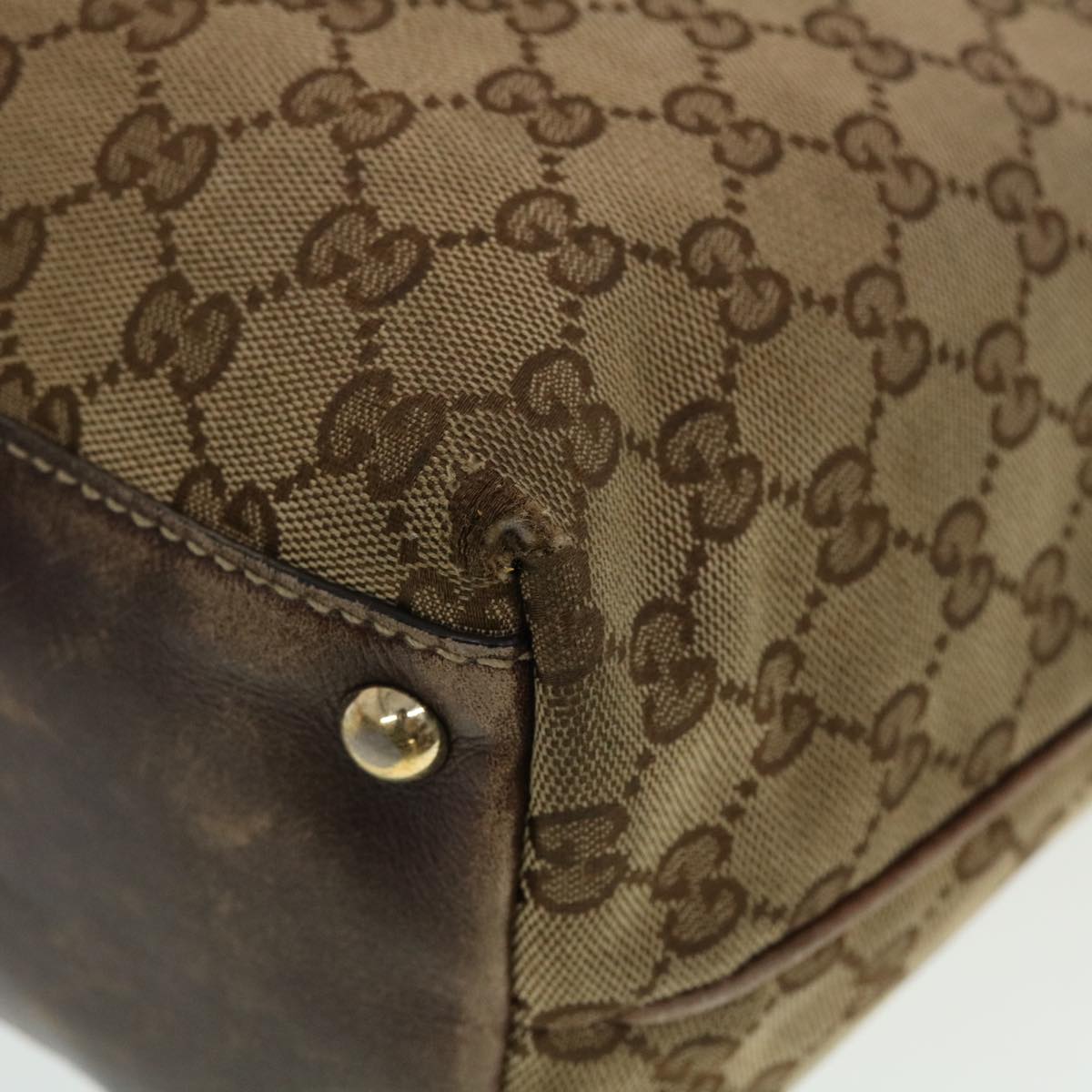 GUCCI GG Canvas Tote Bag Beige 169945 th3742