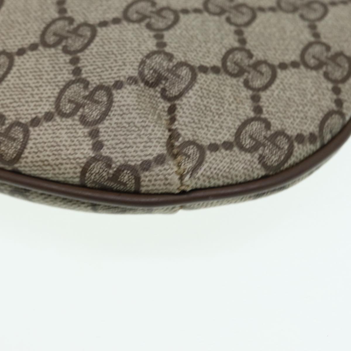 GUCCI GG Supreme Shoulder Bag PVC Beige Gold 904 02 020 Auth th5229
