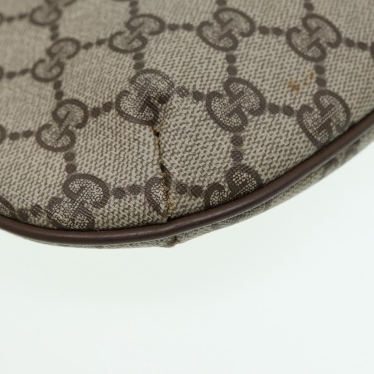GUCCI GG Supreme Shoulder Bag PVC Beige Gold 904 02 020 Auth th5229