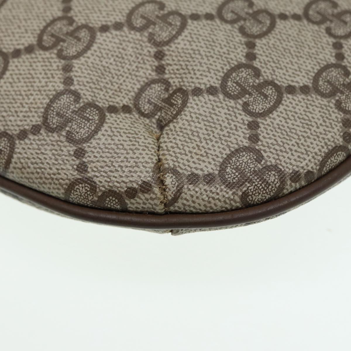 GUCCI GG Supreme Shoulder Bag PVC Beige Gold 904 02 020 Auth th5229