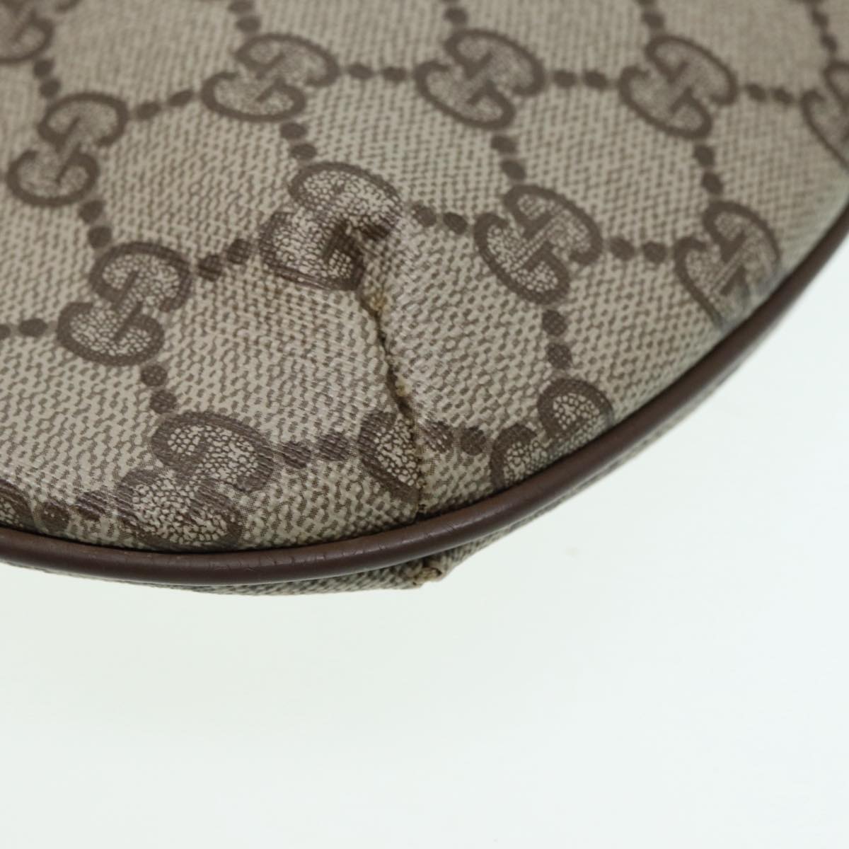 GUCCI GG Supreme Shoulder Bag PVC Beige Gold 904 02 020 Auth th5229