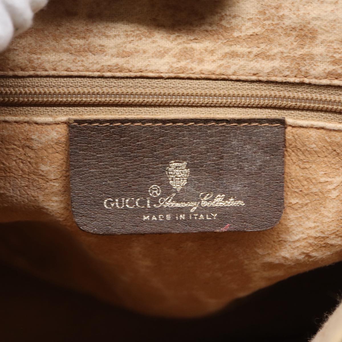 GUCCI GG Supreme Web Sherry Line Shoulder Bag PVC Beige 89 02 077 Auth th5234