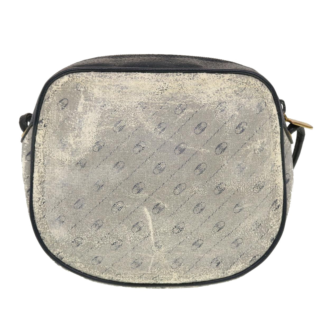 GUCCI Shoulder Bag PVC Leather Navy Gray Red ti1146