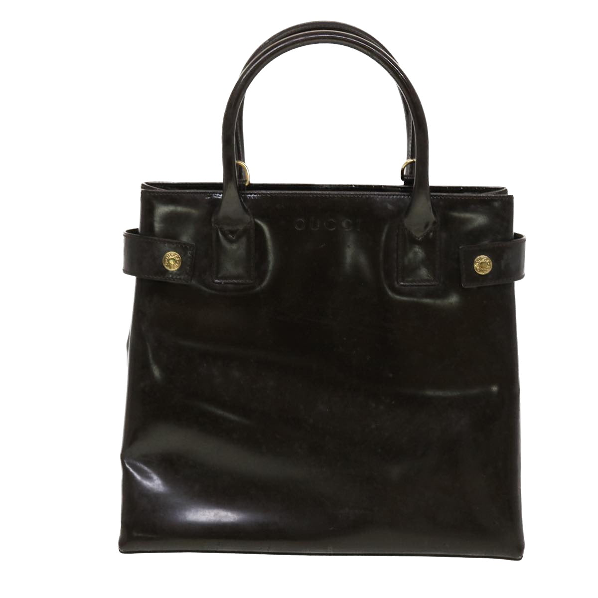 GUCCI Hand Bag Leather 2way Shoulder Bag Brown 00011180503 ti1151
