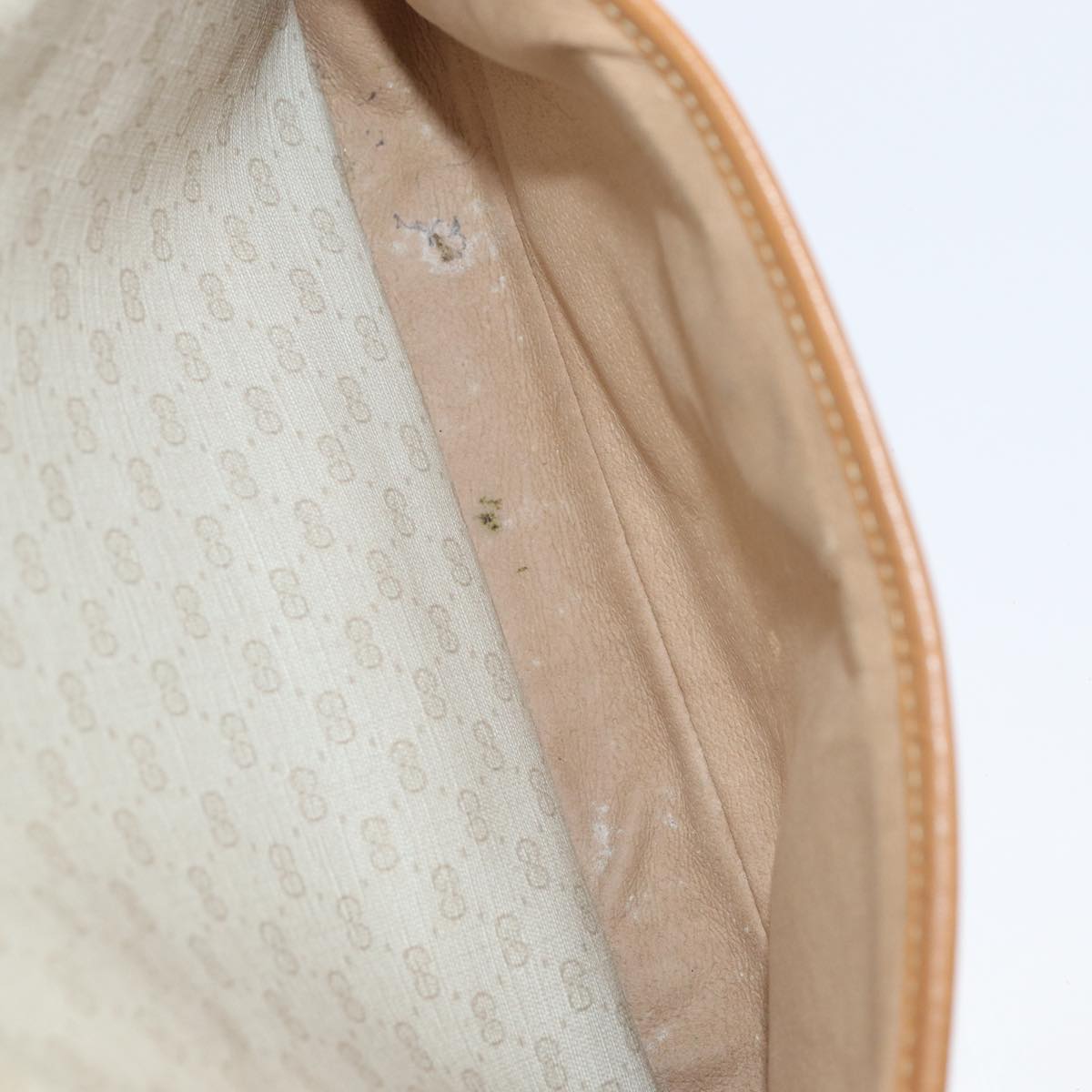 GUCCI GG Supreme Shoulder Bag PVC Leather Beige gold 001 106 0185 Auth ti1955