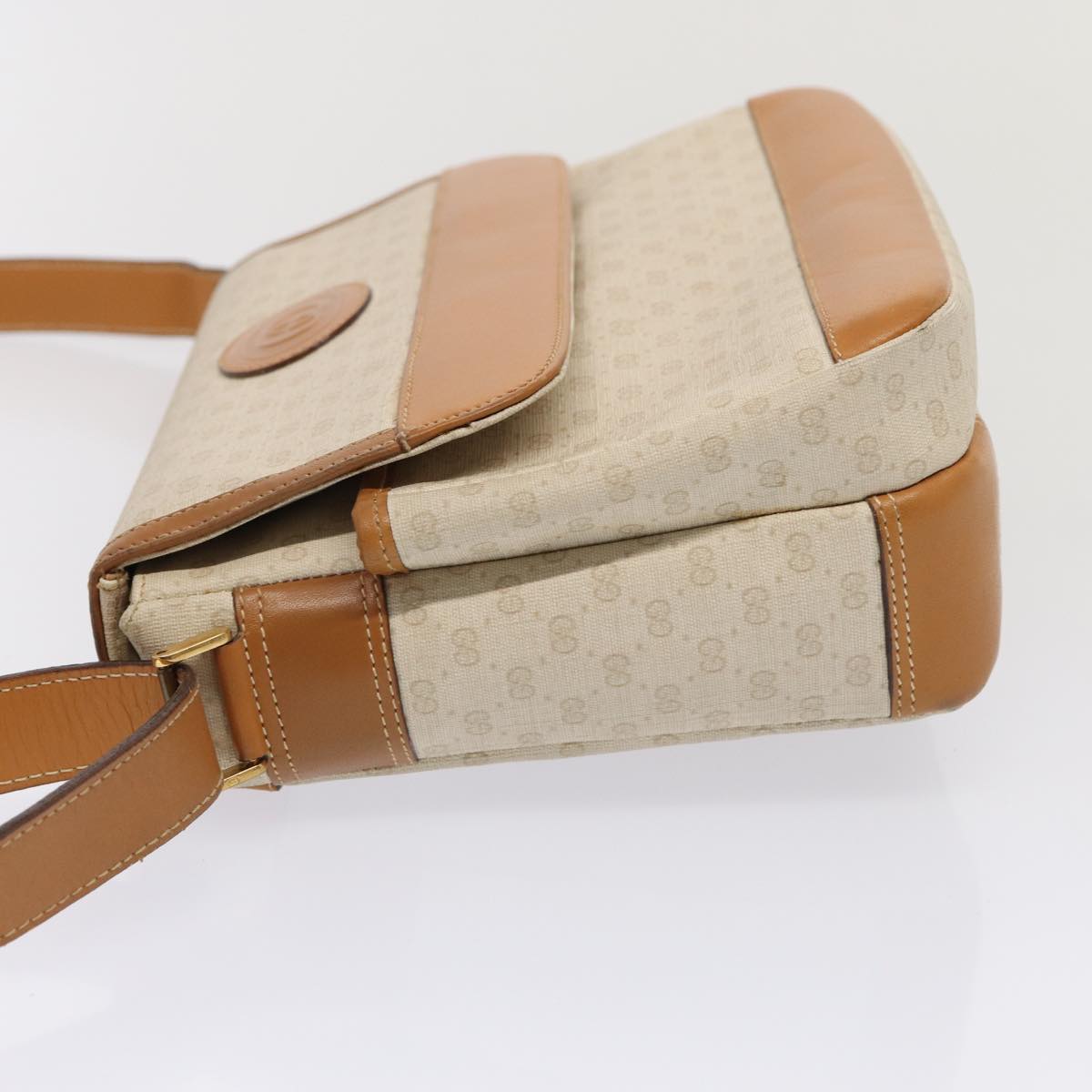 GUCCI GG Supreme Shoulder Bag PVC Leather Beige gold 001 106 0185 Auth ti1955