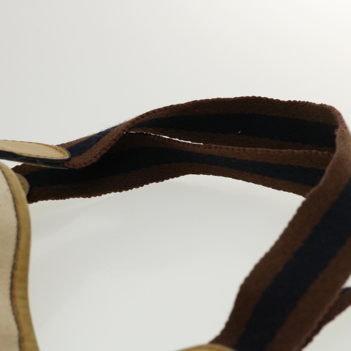 GUCCI Tote Bag Canvas Beige Brown Navy ti772