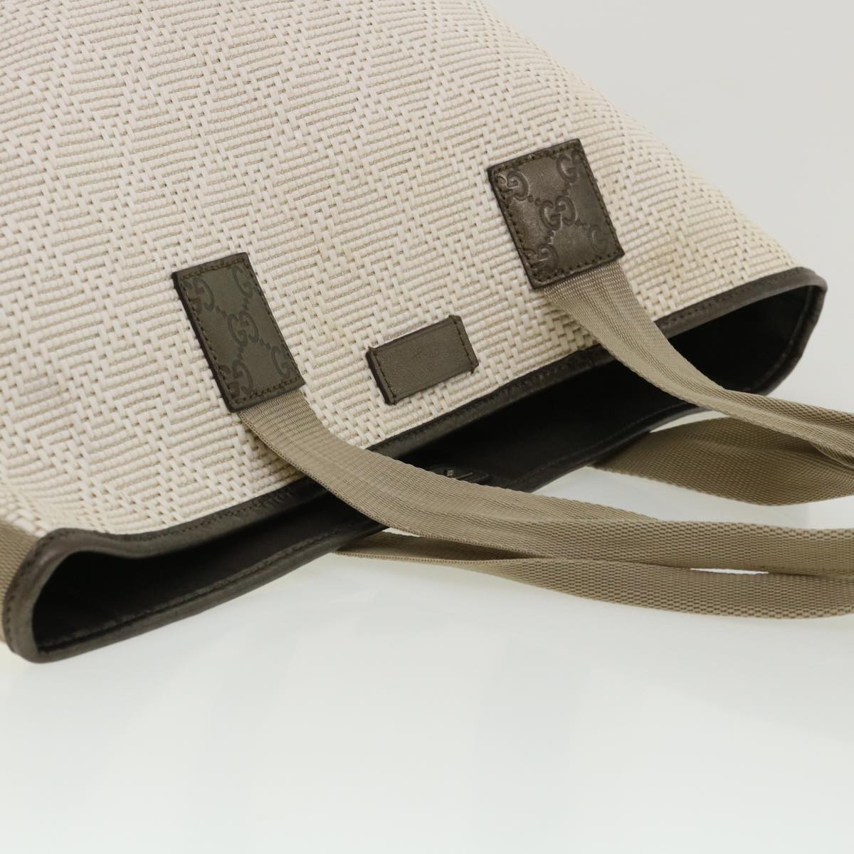 GUCCI Tote Bag straw White 289626 ti795