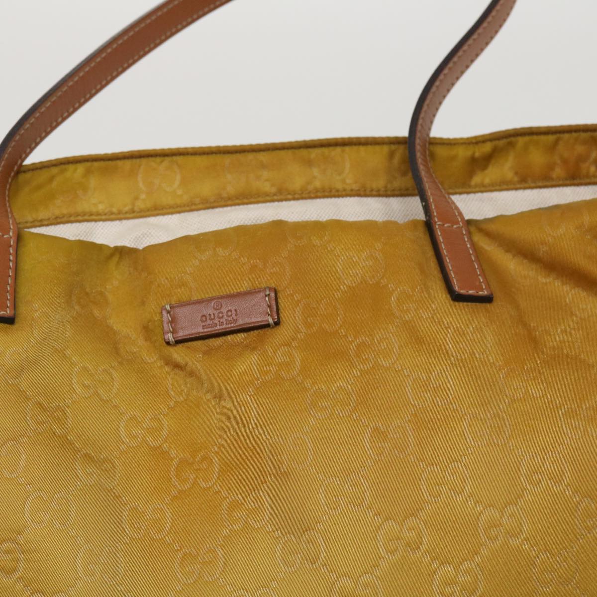 GUCCI GG Canvas Tote Bag Gold 295252 ti823