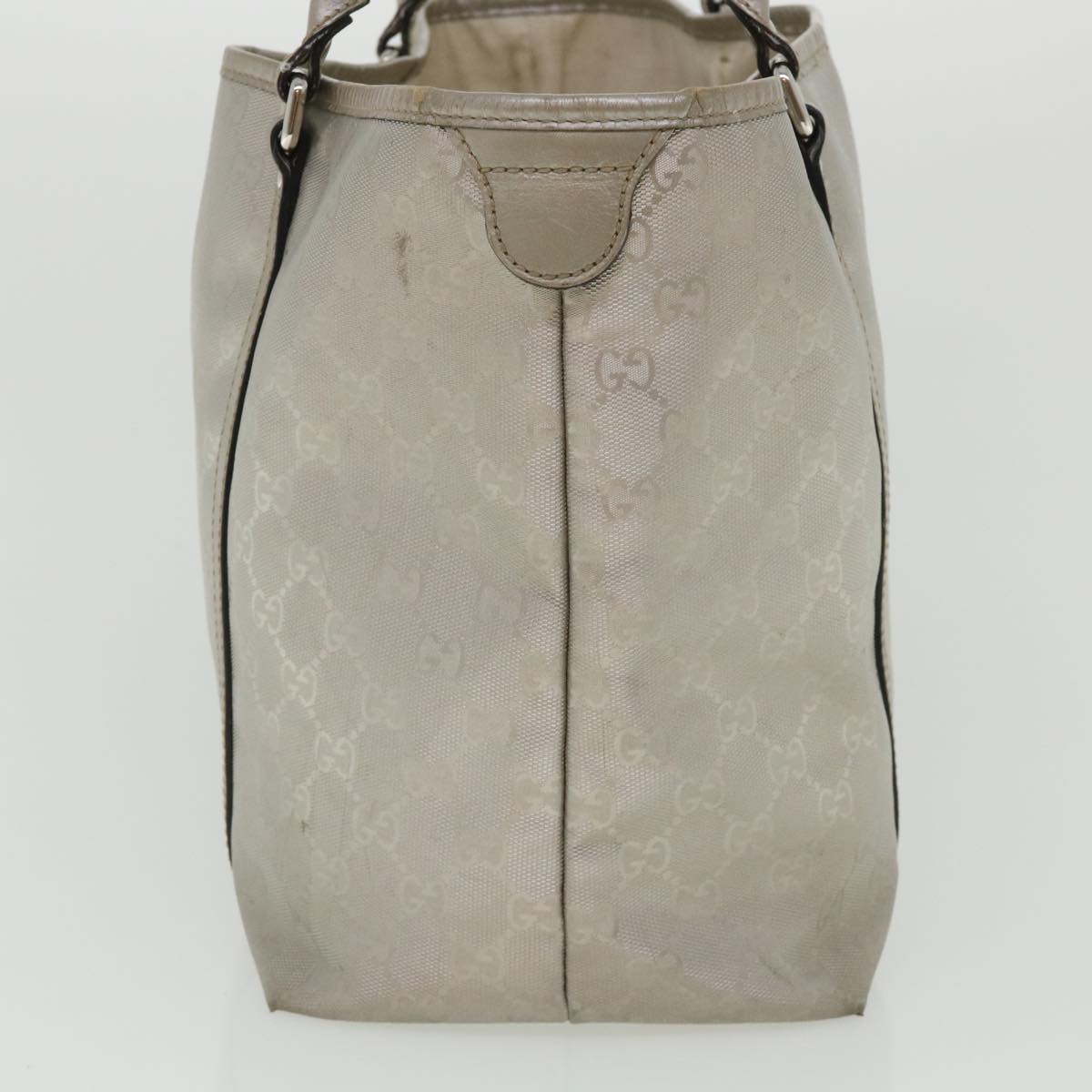 GUCCI GG Canvas Shoulder Bag Silver 197953 tp598
