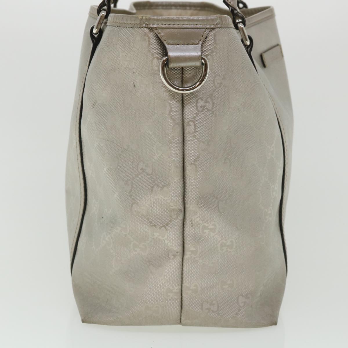 GUCCI GG Canvas Shoulder Bag Silver 197953 tp598
