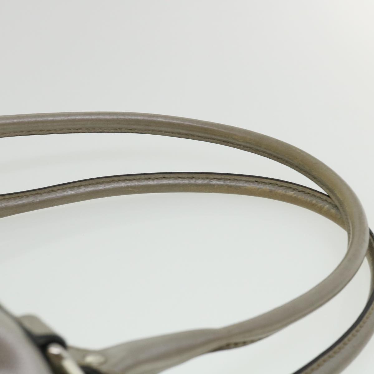 GUCCI GG Canvas Shoulder Bag Silver 197953 tp598