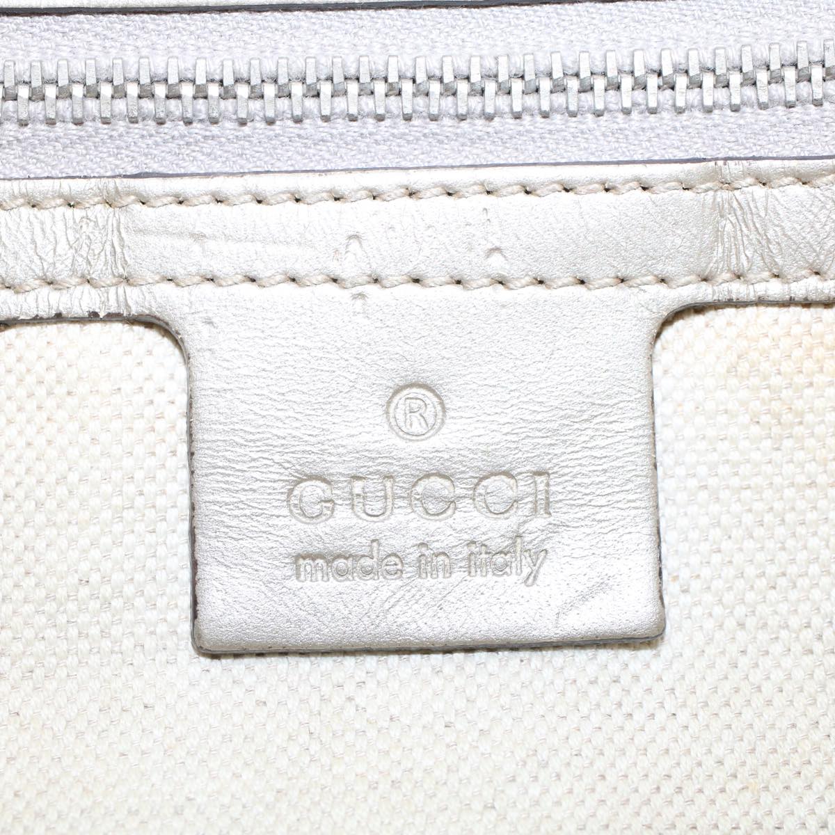 GUCCI GG Canvas Shoulder Bag Silver 197953 uy130