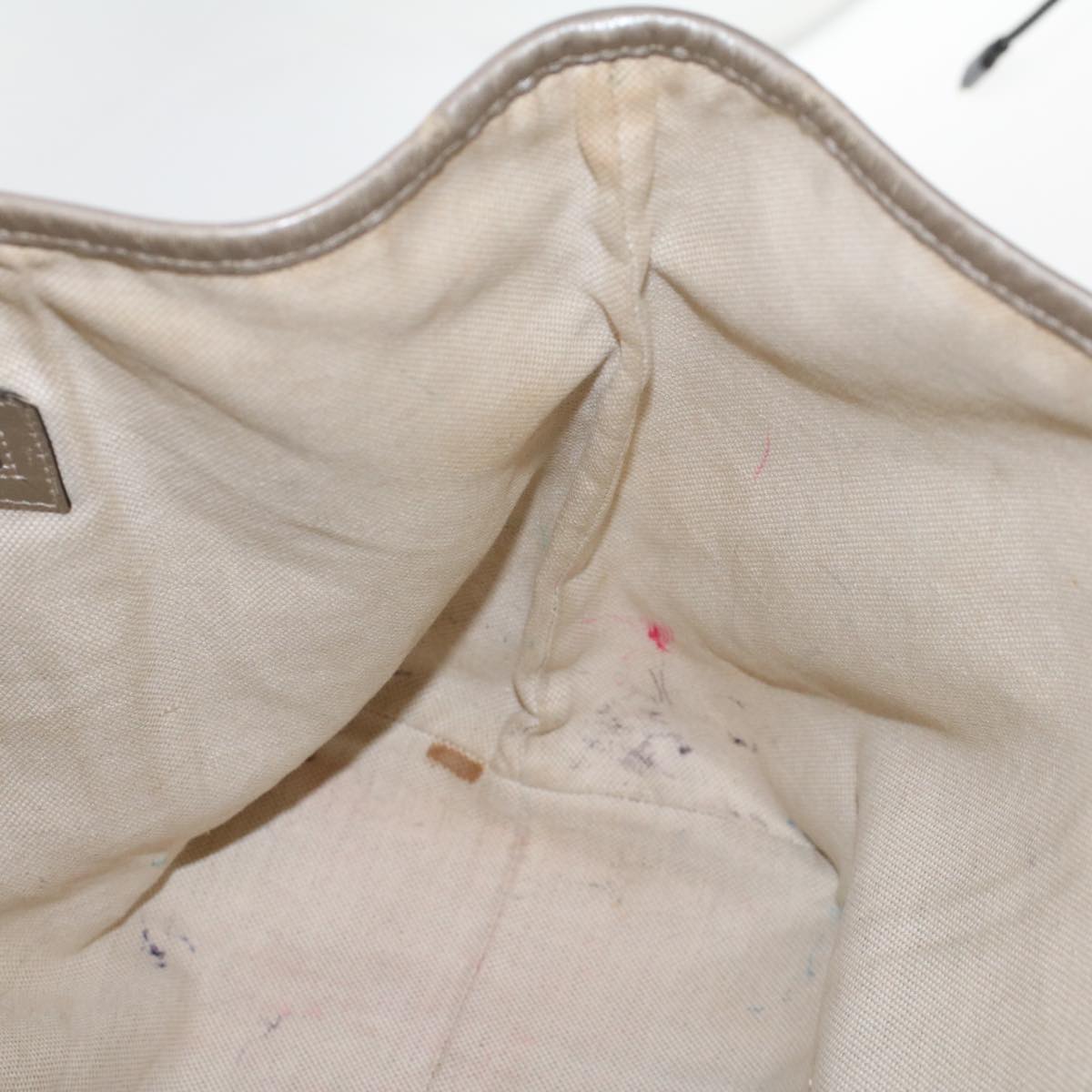 GUCCI GG Canvas Shoulder Bag Silver 197953 uy130