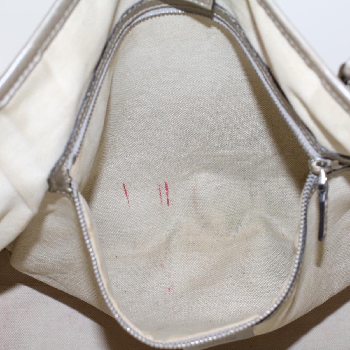 GUCCI GG Canvas Shoulder Bag Silver 197953 uy130