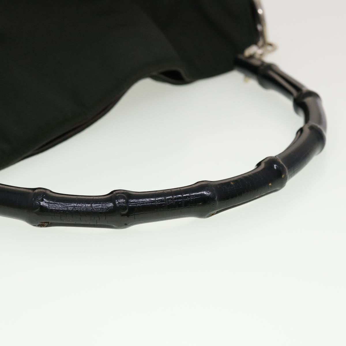 Gucci Bamboo Shoulder Bag Nylon Green 0011638 002058 yb153