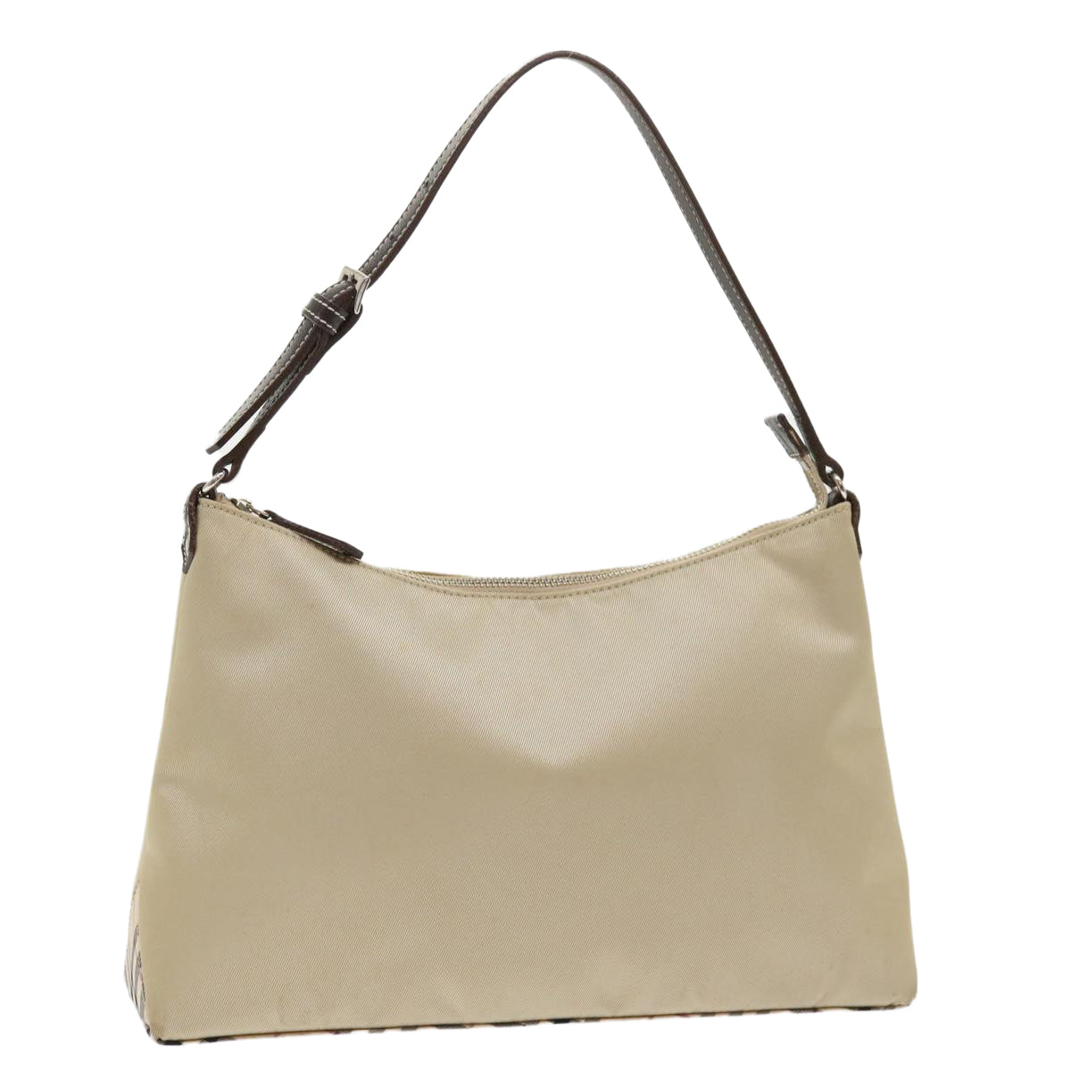 Burberry Nova Check Blue Label Shoulder Bag Nylon Beige Brown Auth yb292
