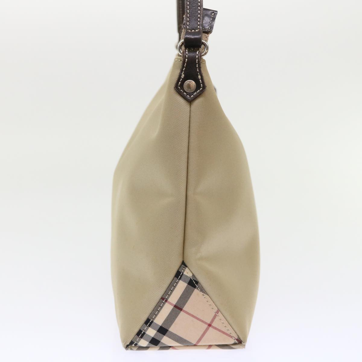 Burberry Nova Check Blue Label Shoulder Bag Nylon Beige Brown Auth yb292