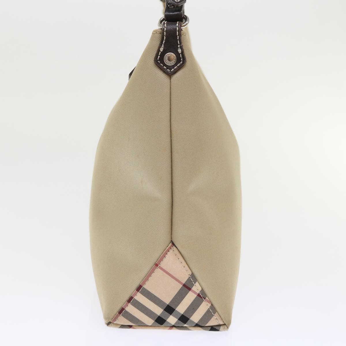 Burberry Nova Check Blue Label Shoulder Bag Nylon Beige Brown Auth yb292