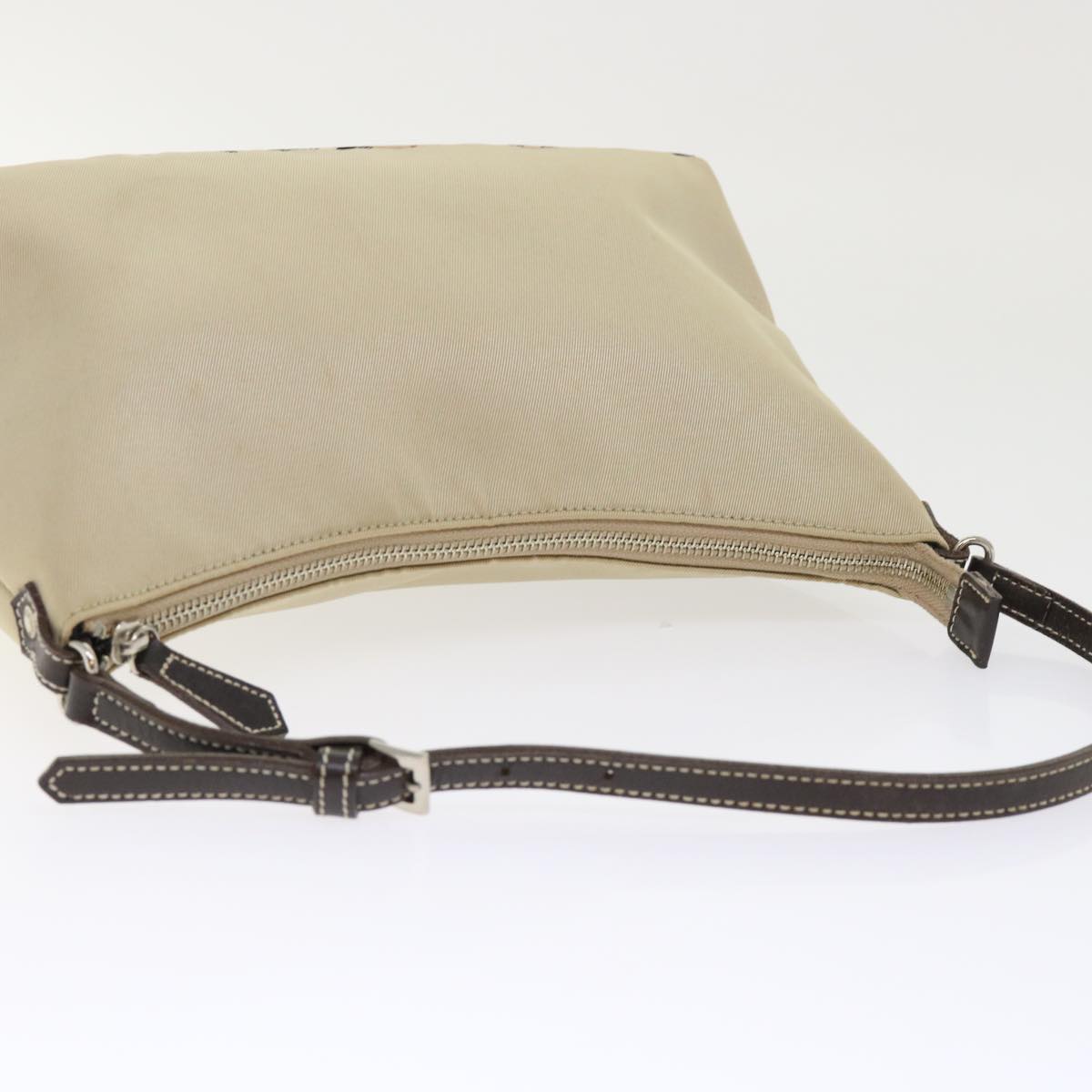 Burberry Nova Check Blue Label Shoulder Bag Nylon Beige Brown Auth yb292