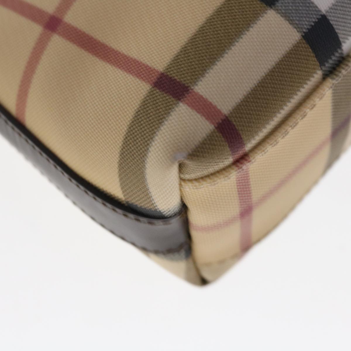 Burberry Nova Check Shoulder Bag PVC Beige Brown Auth yk10295