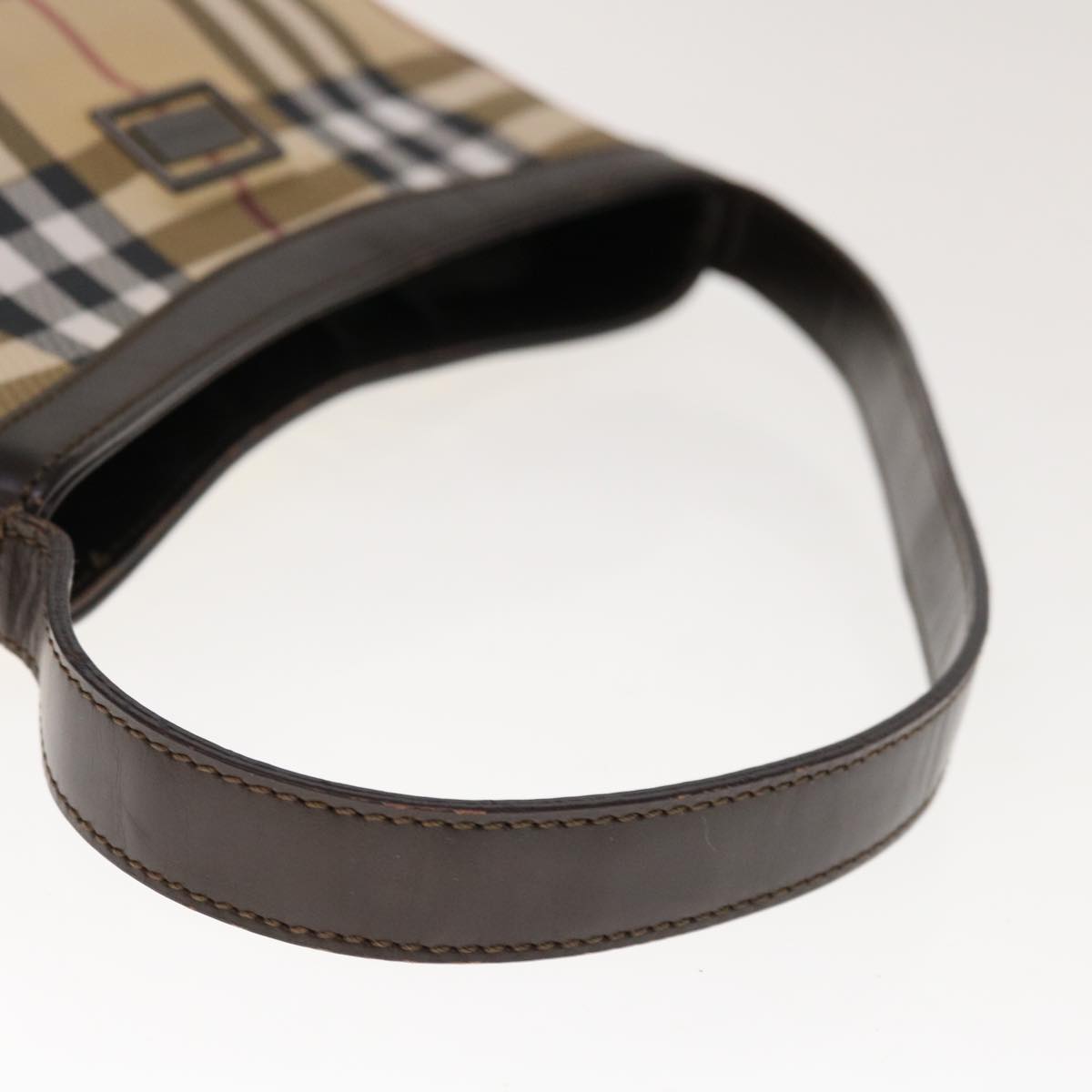 Burberry Nova Check Shoulder Bag PVC Beige Brown Auth yk10295