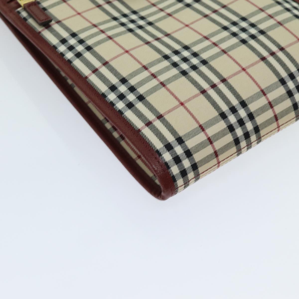 Burberry Nova Check Shoulder Bag Canvas Beige Auth yk11620