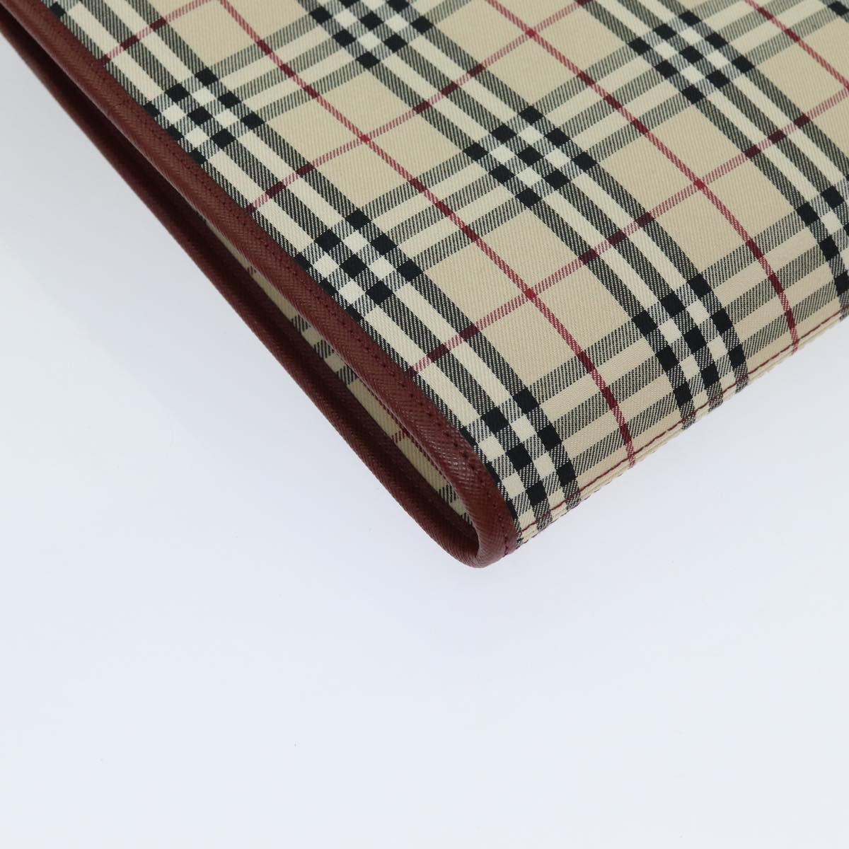 Burberry Nova Check Shoulder Bag Canvas Beige Auth yk11620