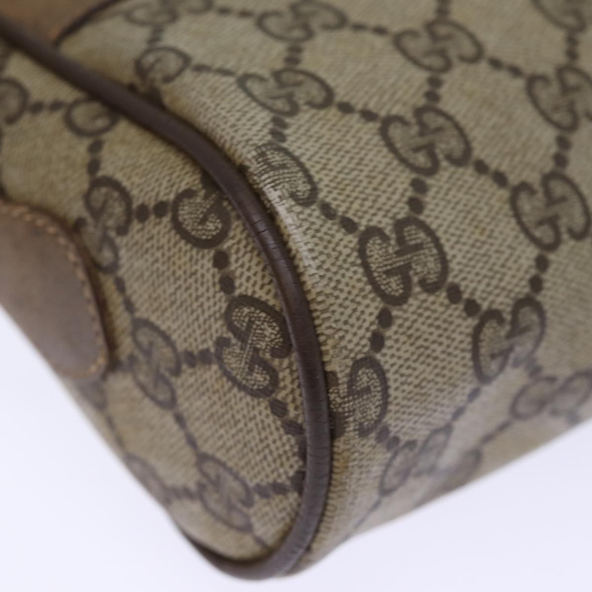 GUCCI GG Supreme Web Sherry Line Shoulder Bag Red Beige 56 02 087 Auth yk12506