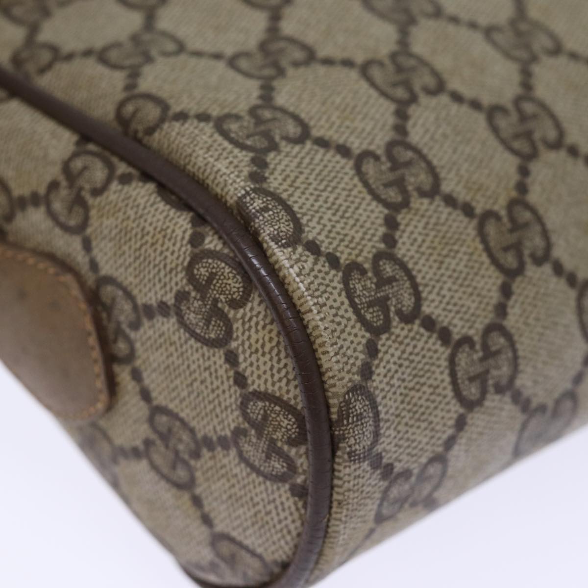 GUCCI GG Supreme Web Sherry Line Shoulder Bag Red Beige 56 02 087 Auth yk12506