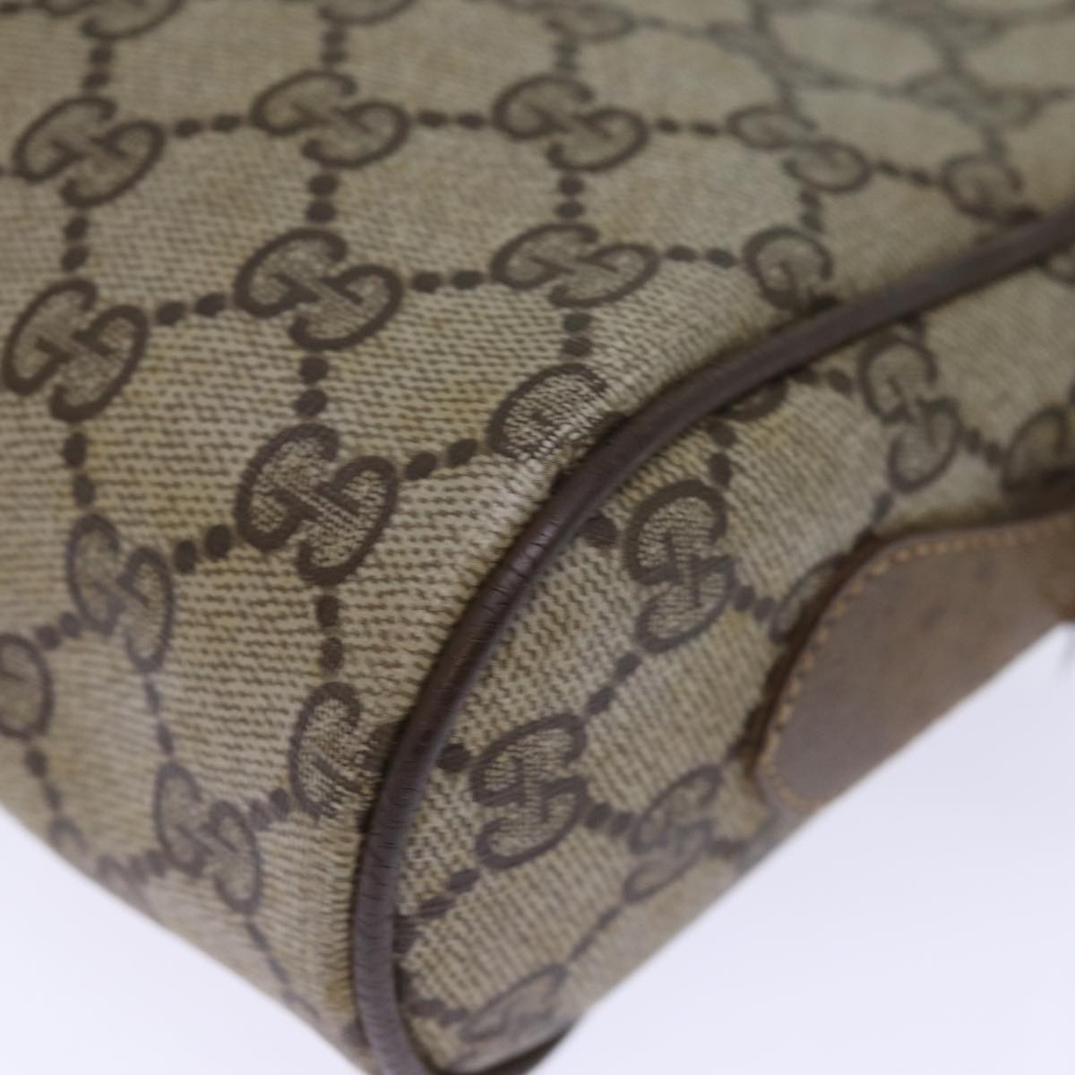 GUCCI GG Supreme Web Sherry Line Shoulder Bag Red Beige 56 02 087 Auth yk12506