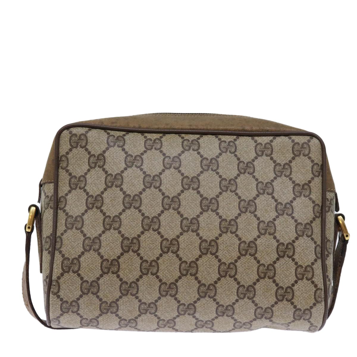 GUCCI GG Supreme Web Sherry Line Shoulder Bag Red Beige 56 02 087 Auth yk12506