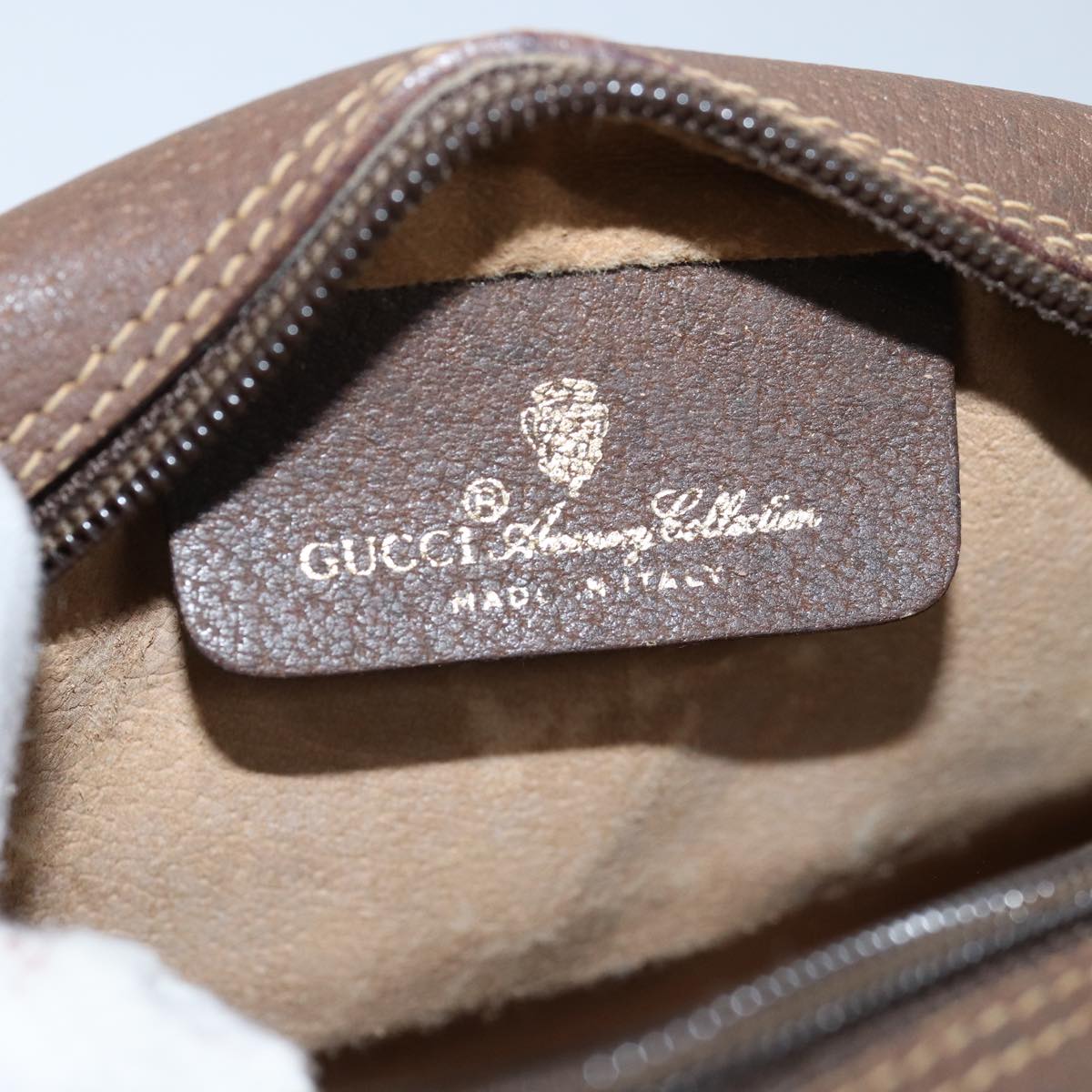 GUCCI GG Supreme Shoulder Bag PVC Beige 116 02 607 Auth yk12594