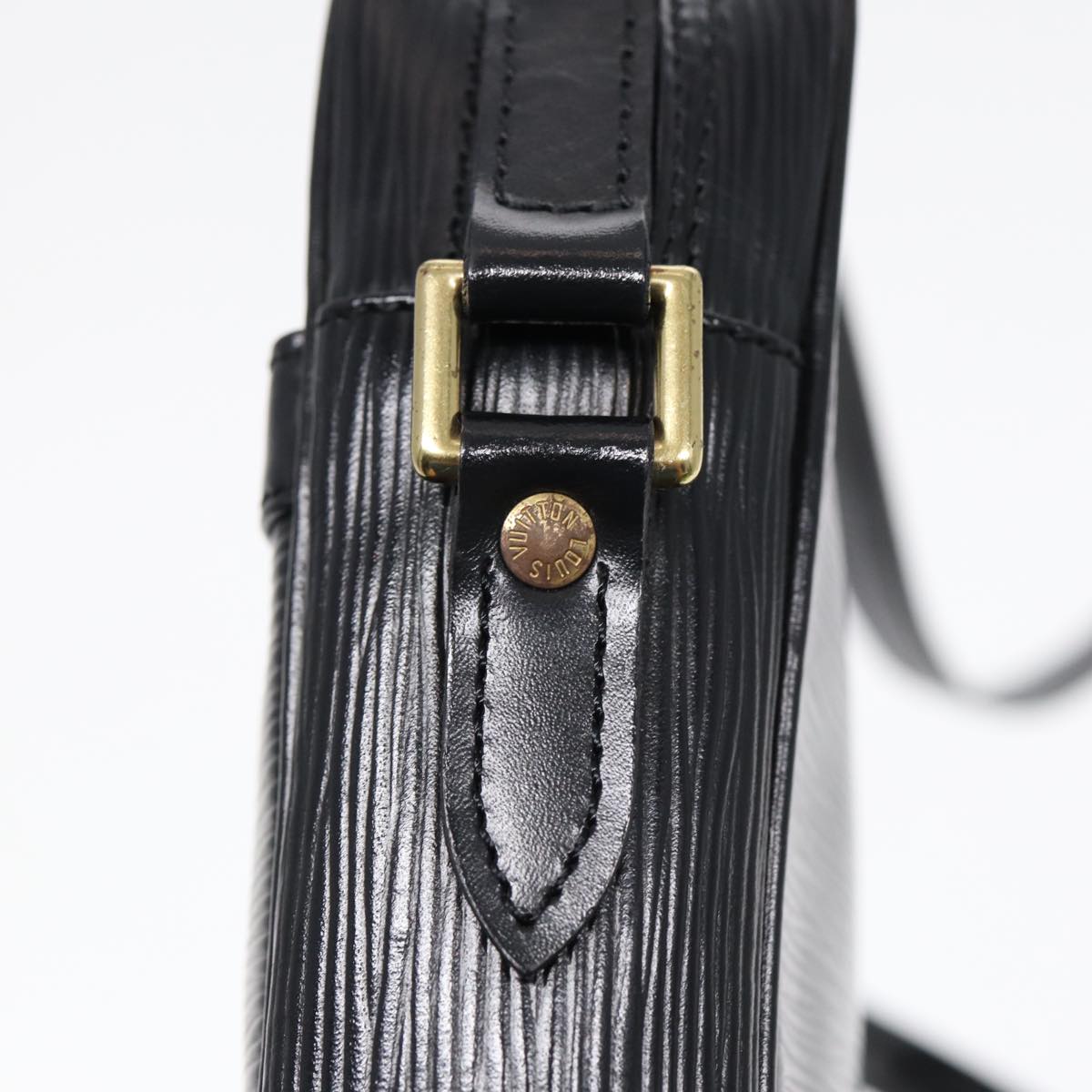 LOUIS VUITTON Epi Danube Shoulder Bag Black M45632 LV Auth yk13469