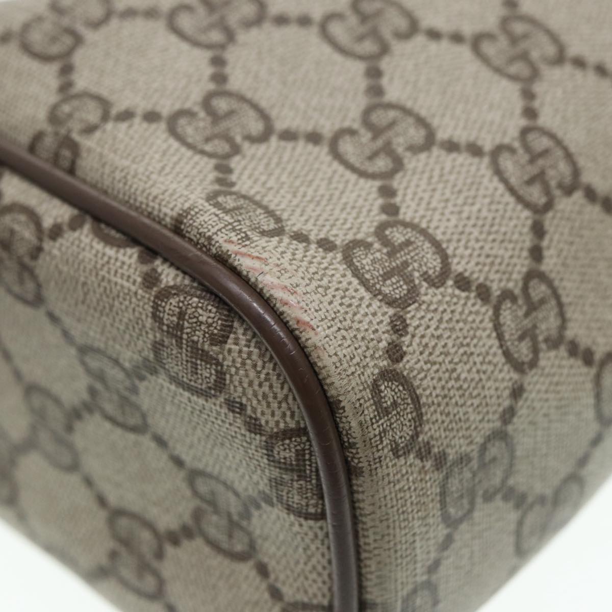 GUCCI GG Supreme Web Sherry Line Shoulder Bag PVC Beige 89 02 017 Auth yk14402