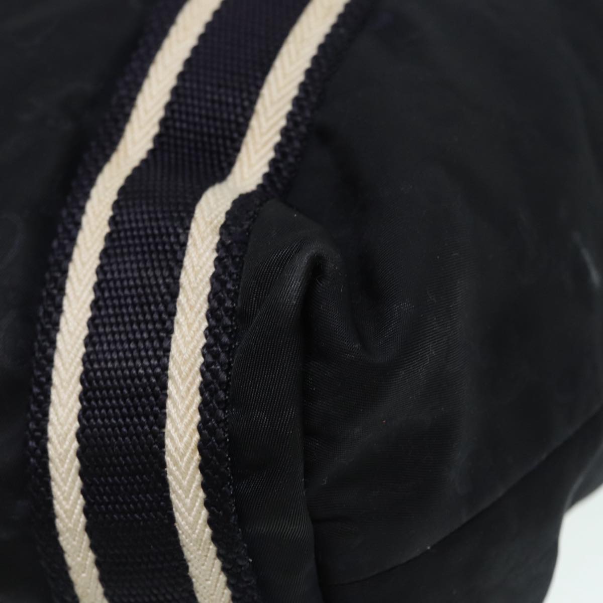 GUCCI GG Canvas Tote Bag Black Navy 189669 Auth yk14419