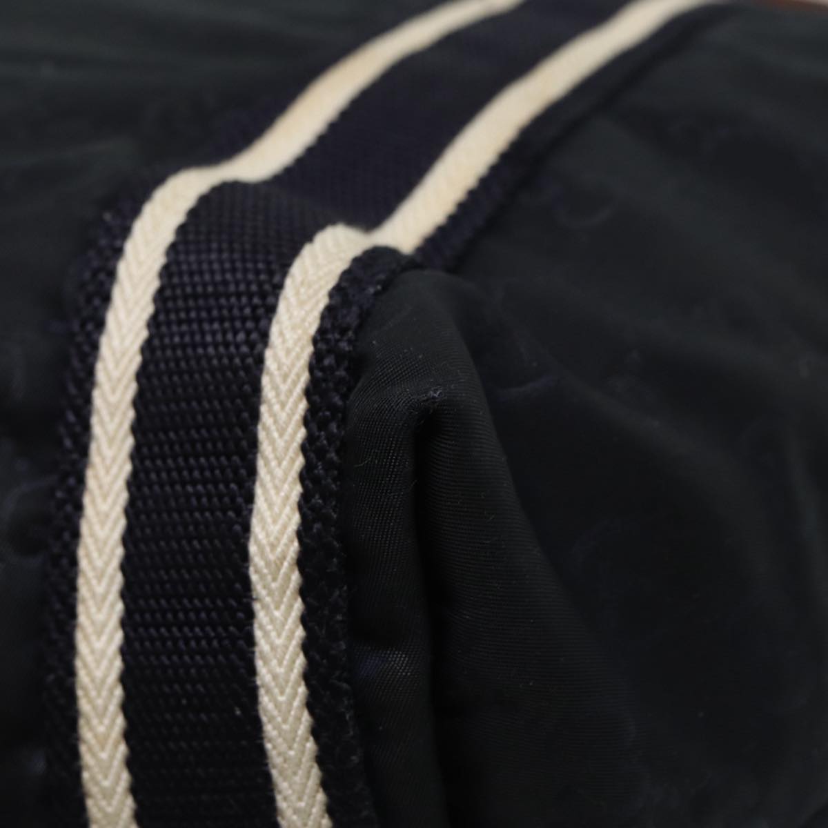 GUCCI GG Canvas Tote Bag Black Navy 189669 Auth yk14419