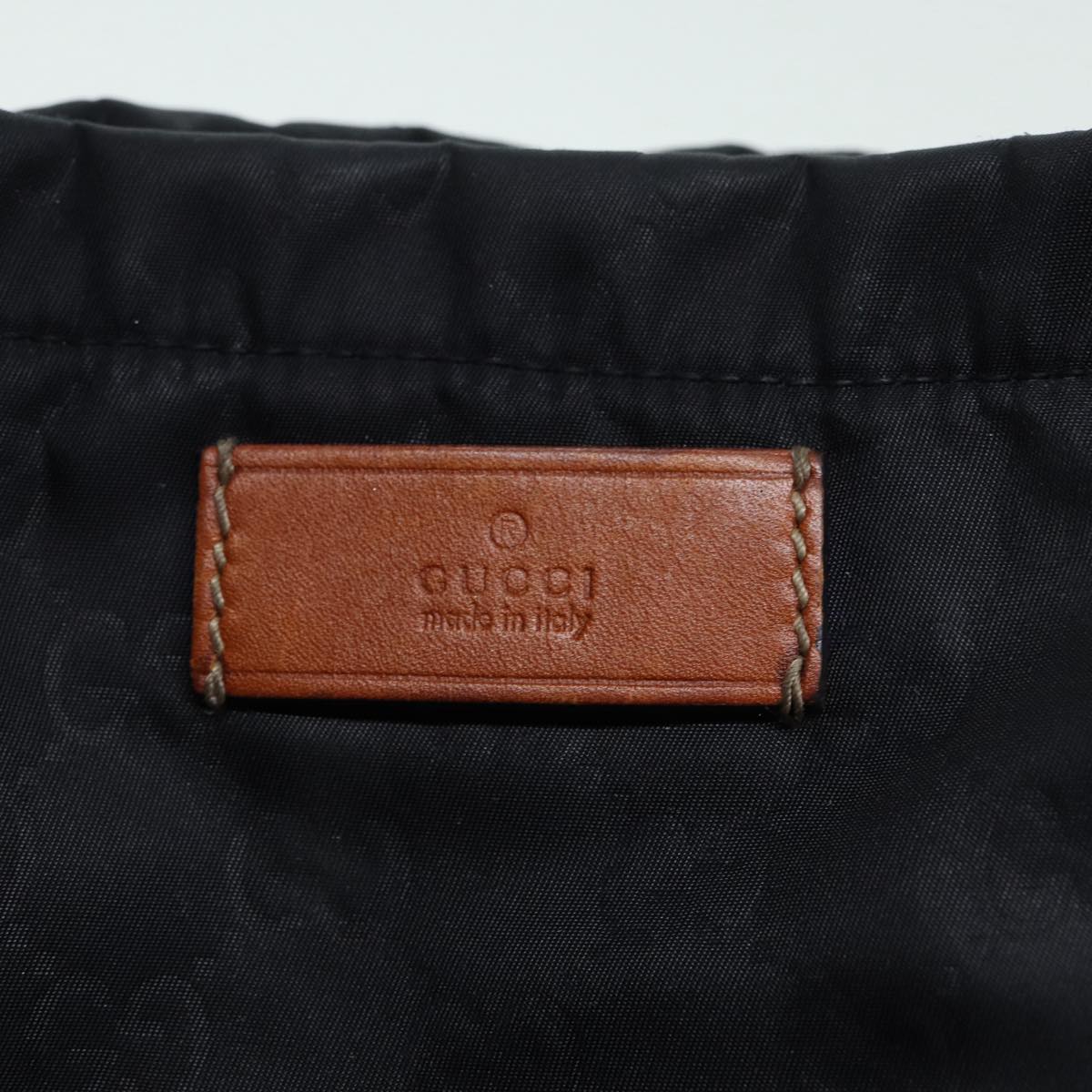 GUCCI GG Canvas Tote Bag Black Navy 189669 Auth yk14419