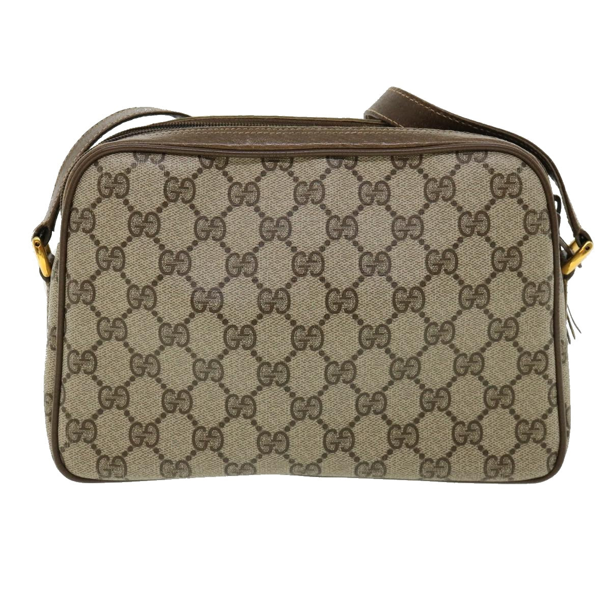 GUCCI GG Canvas Web Sherry Line Shoulder Bag Beige Red Green yk5378