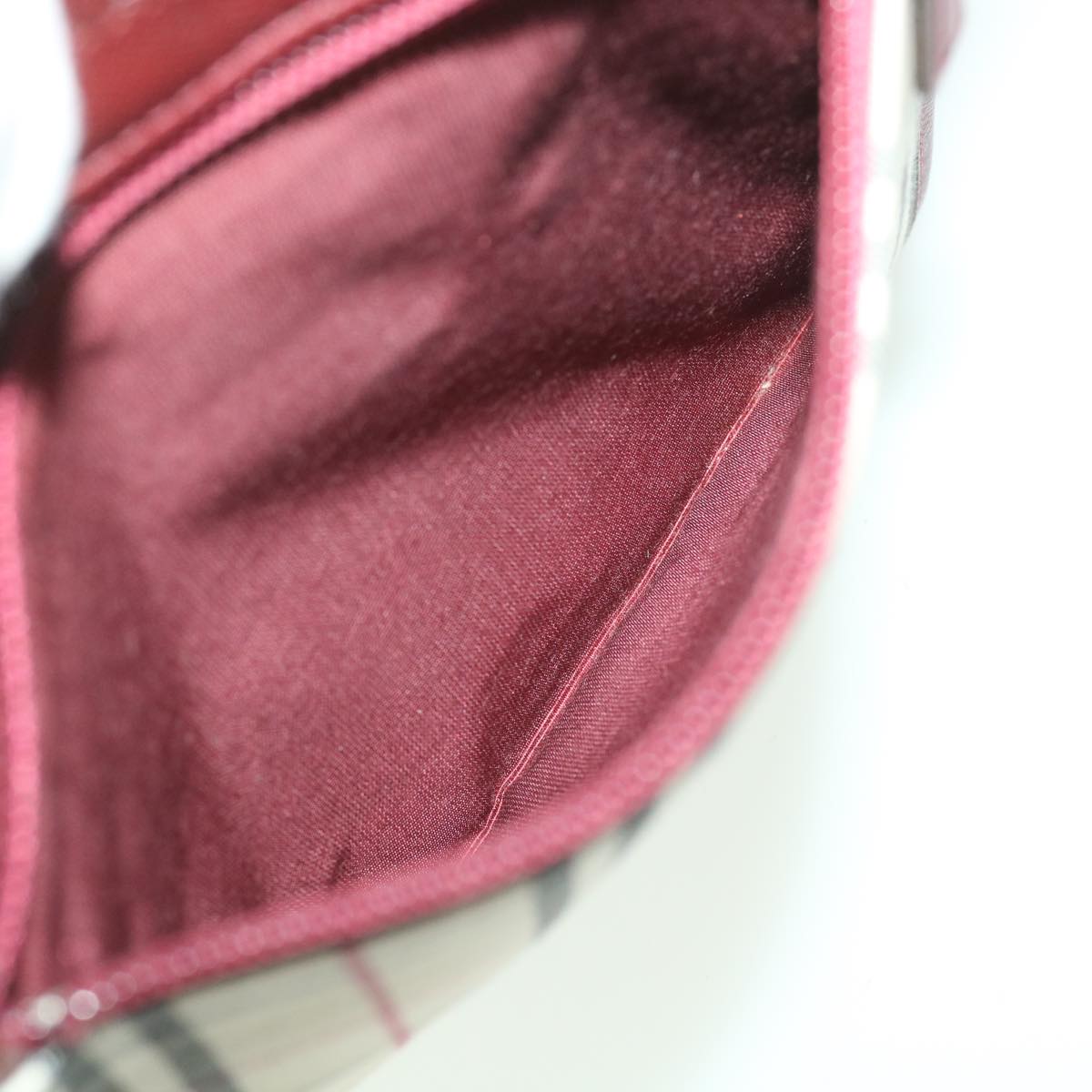 Burberry Nova Check Shoulder Bag Canvas Beige Wine Red black Auth yk5688