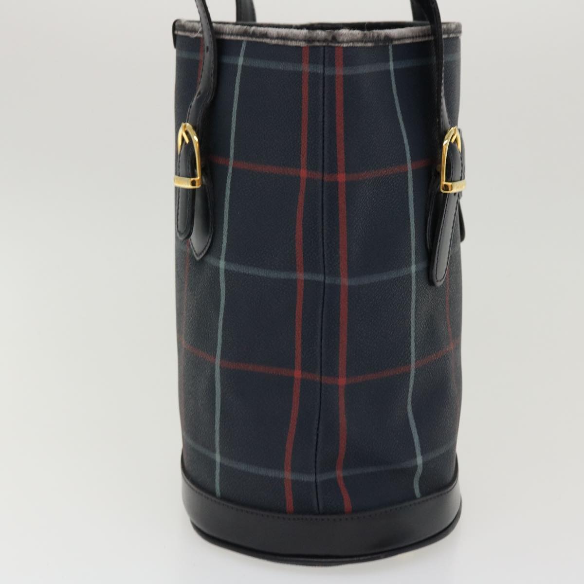 BurberrySs Nova Check Shoulder Bag PVC Leather Navy Auth yk7007B