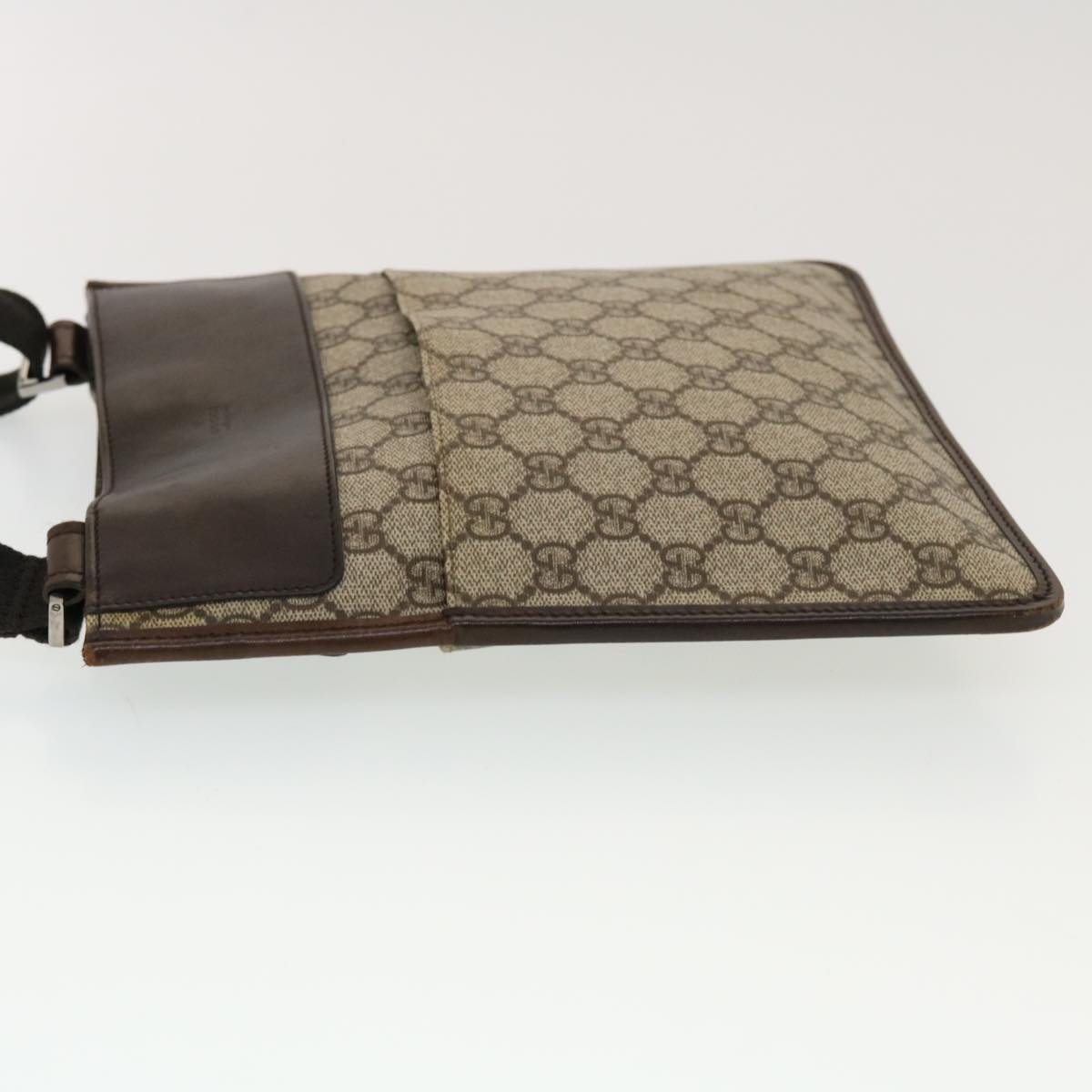GUCCI GG Canvas Shoulder Bag PVC Leather Beige 27639 yk7163