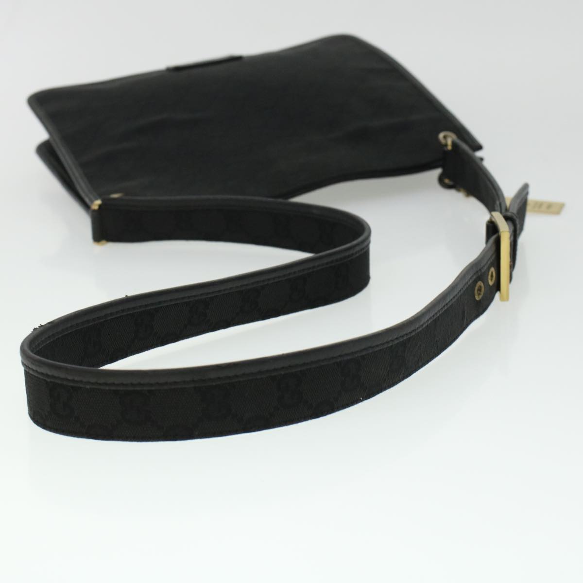 GUCCI GG Canvas Shoulder Bag Black 91762 yk7260