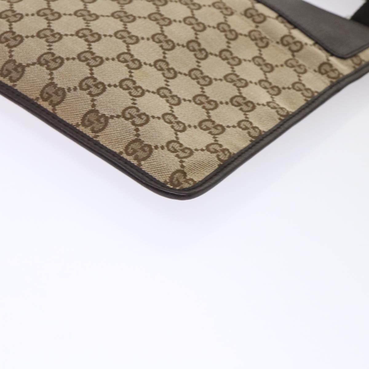 GUCCI GG Canvas Shoulder Bag Leather Beige 27639 yk7751