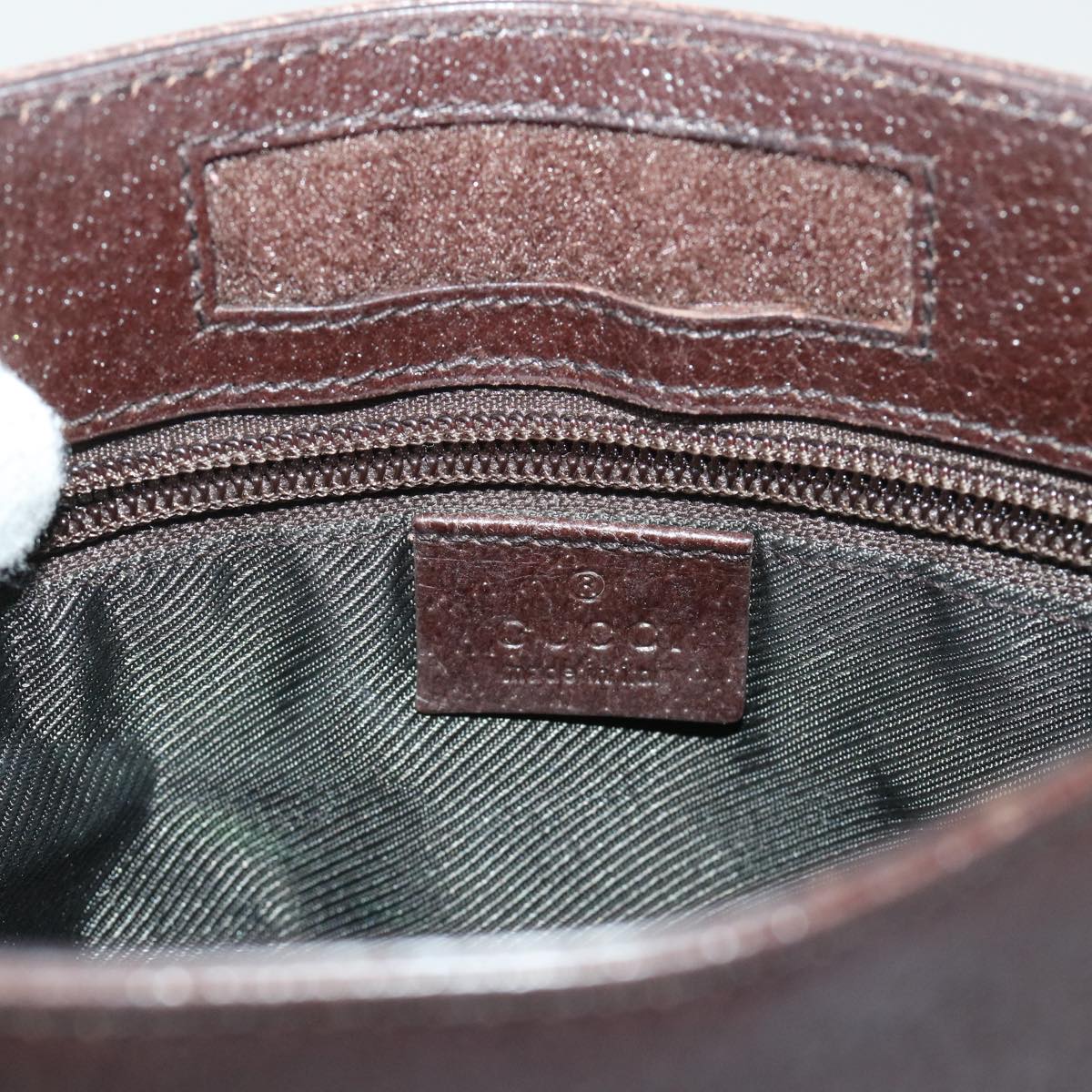 GUCCI GG Canvas Shoulder Bag Leather Beige 27639 yk7751