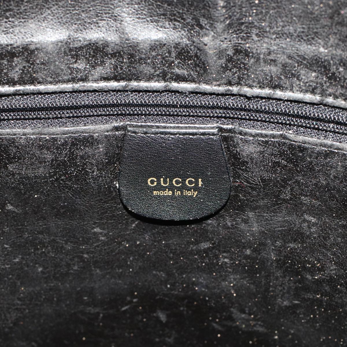GUCCI Bamboo Shoulder Bag Leather 2way Black 001.2058.1577.0 yk8007B