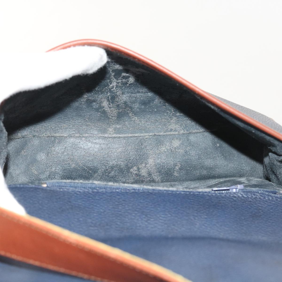 BurberrySs Shoulder Bag Leather Navy Auth yk9080
